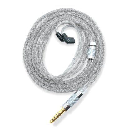24-Core Silver-Plated IEM Cable with 4.4mm Balanced to QDC - size: 4.4mm-QDC