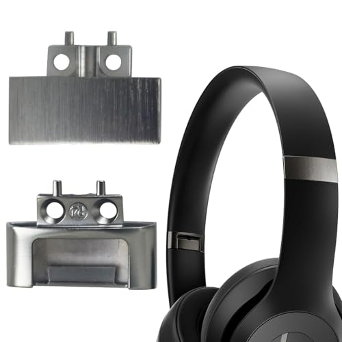 Solo 4 Hinge Replacement Headband Connector Metal Folding Hinge Clip Pin Cover Repair Parts Set Kit Accessories Compatible with Beats Solo 4 Wireless (Model A2924) Headphones. (Matte Black) - color: Matte Black