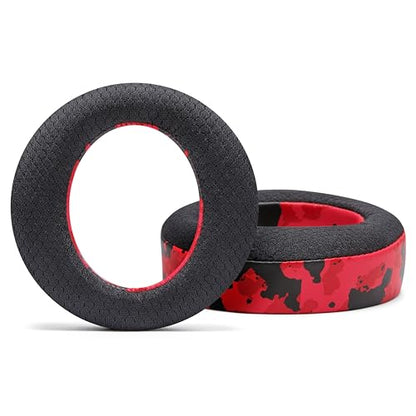 WC Freeze Pulse 3D - Cooling Gel Earpads for Sony PS5 Pulse 3D | Made by Wicked Cushions | Thicker Cushion & Wider Opening | Red Camo - color: Red Camo