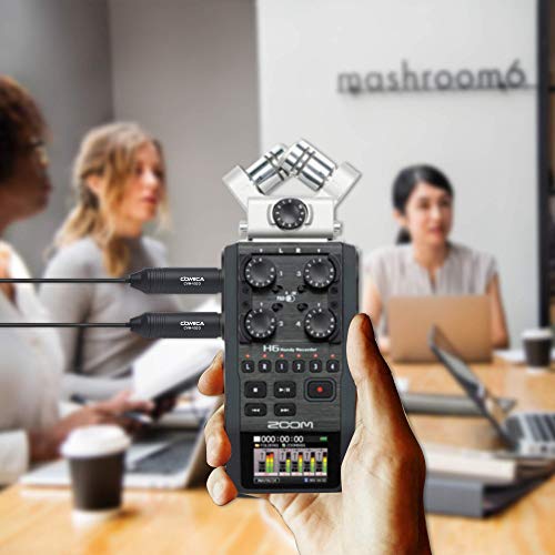 COMICA XLR Microphone CVM-V02O 2 Pack 14.76 fts Phantom Power Omni-Directional Lavalier Lapel Microphone for Canon Sony Panasonic Camcorders Zoom H4n H5 H6 Tascam DR-40 DR-60D DR-70D DR-100 Recorders
