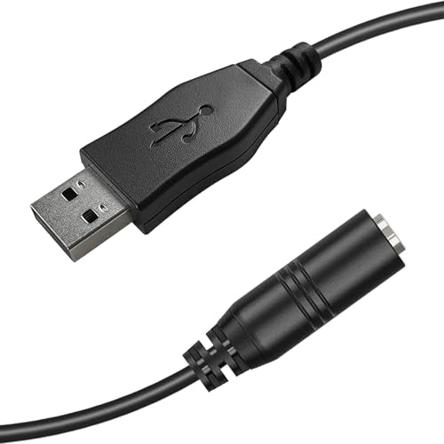 USB A Male Cable to 3.5mm 97cm/3.2FT TRRS Aux Female Jack Audio Adapter | External Sound Card 3.5mm Aux Stereo Converter Compatible with Headphone Earphone Speaker to PC Laptop Desktop PS4 PS5