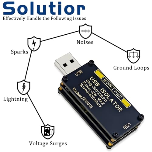 USB 2.0 480Mbps High Speed Isolator | Support 5KVrms Signal and 1.5KV Voltage Isolation,Audio up to 32 Bit 768Khz