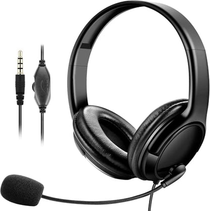 Bulk Headphones with Microphone 10 Pack for Classroom School, Wholesale Durable On-Ear Wired Headsets for Kids Students Adults Office Computer - size: 10 Pack-B