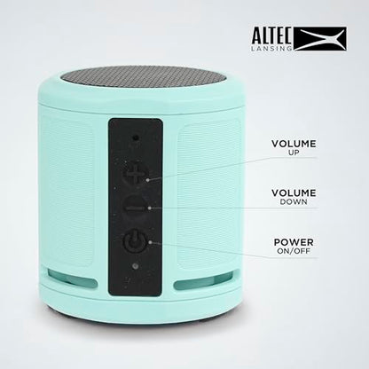 Altec Lansing HydraMicro - Waterproof Bluetooth Speaker, Lightweight & Portable Speaker for Travel & Outdoor Use, Mint - color: Mint, style: HydraMicro
