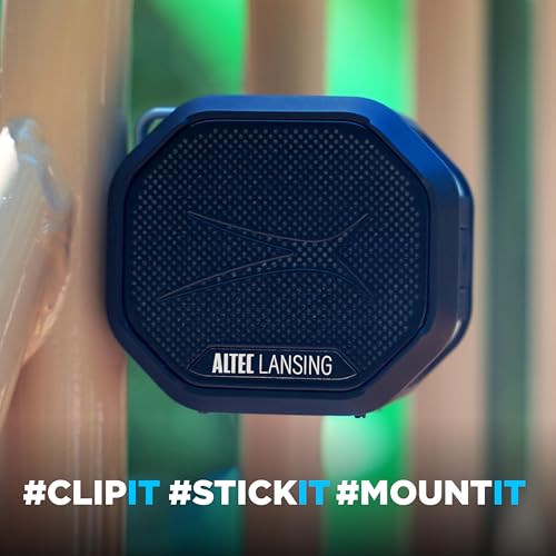 Altec Lansing HYDRATREK Magnetic Bluetooth Speaker, Waterproof IP67, 5W RMS Output, True Wireless Pairing, USB-C Quick Charge, 3.7V 400mAh Battery, Voice Assistant, Perfect for Any Adventure - color: Black/Royal Blue