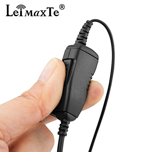 RDU4100 Earpiece, Compatible with Motorola RDM2070D CLS1110 CLS1410 CP185 CP200D 2 Way Radio with Mic PTT Walkie Talkie Headset Security Acoustic Tube Surveillance Headphone G Shape