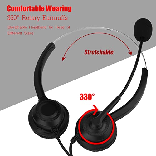 ZJchao Pro Gaming Headset with Ultra Soft Ear Cups Noise Cancelling Mic Plug and Play USB for PC Laptop Lightweight Fatigue Design