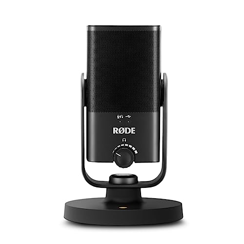 RØDE NT-USB Mini Versatile Studio-quality Condenser USB Microphone with Free Software for Podcasting, Streaming, Gaming, Music Production, Vocal and Instrument Recording,Black | Free Software for Podcasting, Streaming, Gaming, Music Production, Vocal and