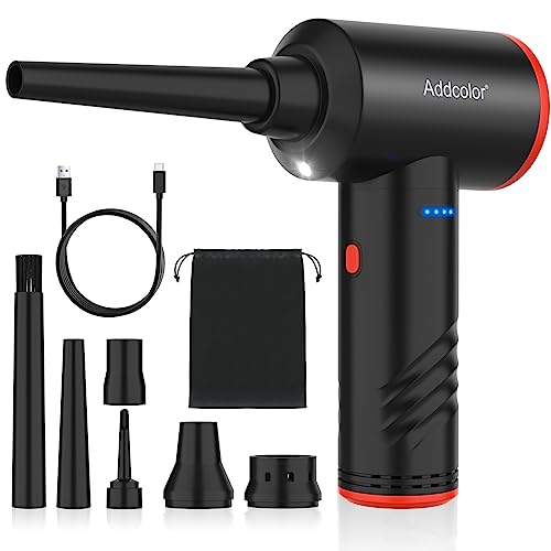 Compressed Air Duster 6000mAh Battery - Electric Air Duster | Keyboard Cleaner 3 Adjustable Wind Speeds with LED, Dust Removing Installations for Cleaning Purposes