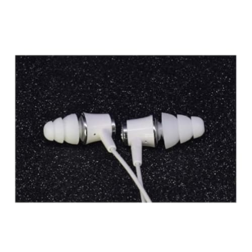 6 Pairs Triple Flange Ear Tip Triple Flange Earbud Replacement Tips Compatible with Most Earbuds Diameter 4mm - 5mm in-Ear Earphones, S/M/L(White) 431W6P - color: White