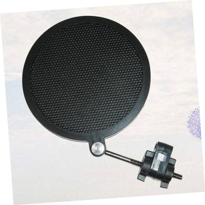 Microphone Mic Filter Double Layer Iron Mesh Wind Screen Black