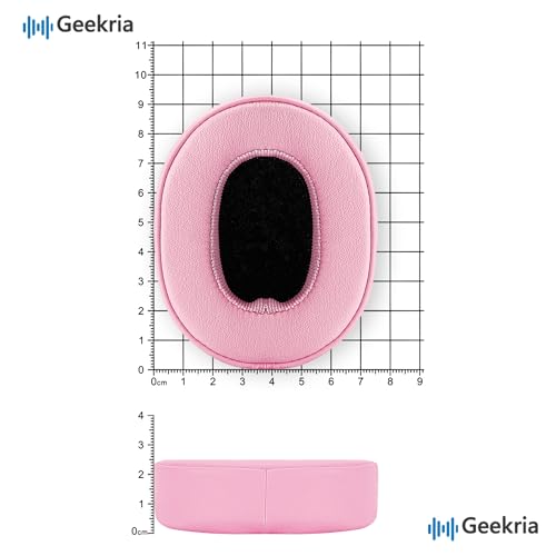 Geekria NOVA Replacement Ear Pads for Skullcandy Crusher Wireless, Crusher EVO, Crusher ANC, Hesh3, HeshEVO, HeshANC, Venue ANC Headphones Ear Cushions, Repair Parts with Video Guide (Pink)