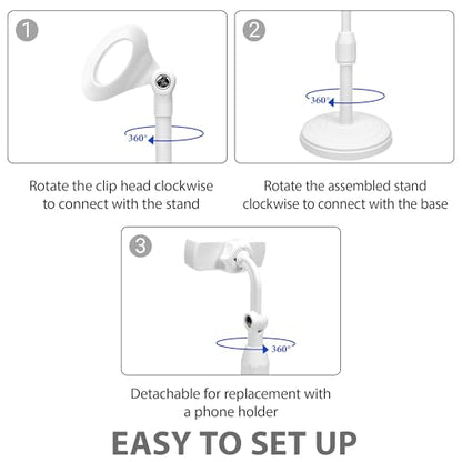 Musiin Desktop Microphone Stand with Phone Holder Replacement Head