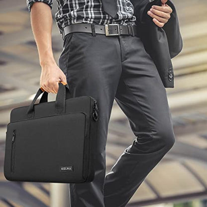 KIZUNA Laptop Bag Case 15.6 Inch Computer Shoulder Sleeve Briefcase for 16" MacBook Pro M1 M2 M3/16 Lenovo IdeaPad Flex 5i/Thinkbook 16+ /15" IdeaPad Gaming 3i/Slim 3i /Dell XPS 15,Black - color: Black, size: 15-15.6 Inch