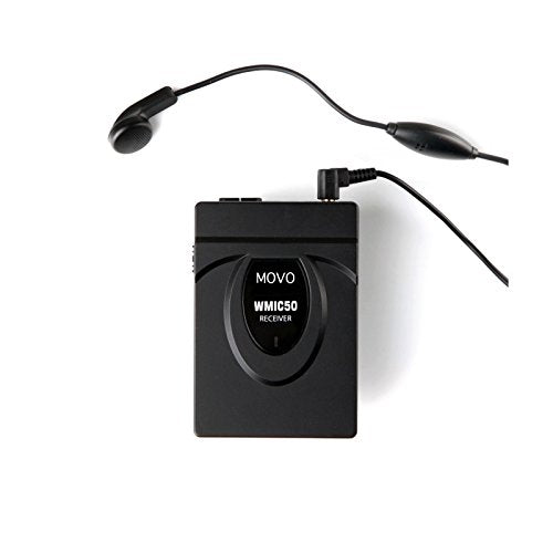 Movo 2.4GHz Wireless Lavalier Microphone System for Canon EOS 90D, 80D, 77D, 70D, 60D, 7D, 6D, 5D, 1D, R10, R6, R7, R5, R3 Digital Rebel SL3, SL2, SL1, T8i, T7i, T6i, DSLR Cameras