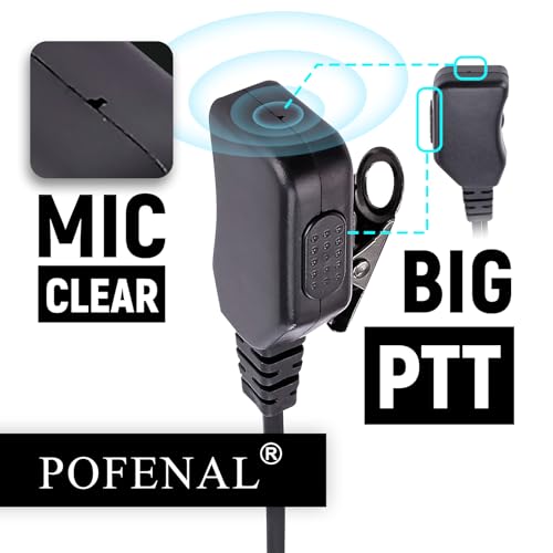 1-Wire 2 Pin Volume Adjustable Earpiece Compatible with BTECH, Kenwood, Retevis Walkie Talkie with Mic Tansparent Air Acoustic Tube Headset (1-Wire 2 Pin) - style: 1Pack-1 wire 2 pin
