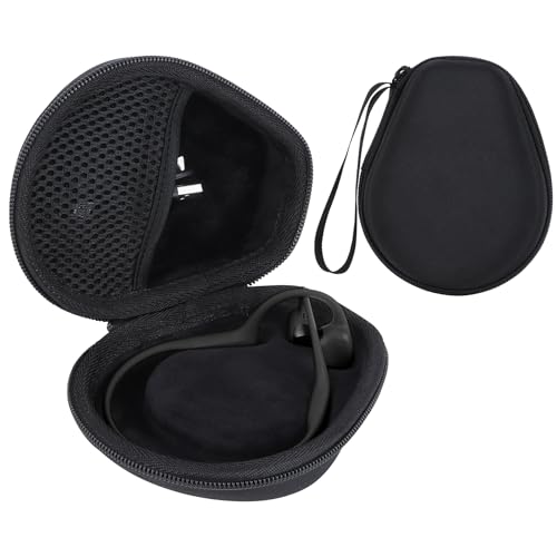Case for SHOKZ OpenRun Pro2/Mini/1/OpenMove/OpenSwim Headphones | Open-Ear Bone Conduction Sport Headphones Accessories, For Standard and Mini, Travel Friendly - color: Black Case