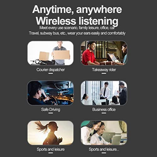 Dilwe Bluetooth Headset for Mobile Phones, Mono Bluetooth Earpiece , 360 Hrs Standby/20 Hrs Talktime, Noise Cancelling Headset Earphone for Office Business