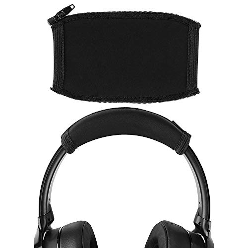 Geekria Flex Fabric Headband Cover Compatible with Skullcandy Crusher Evo, Crusher ANC / 2, Hesh 3, Hesh Evo, Hesh ANC, Venue Headphones, Easy DIY Installation (Black)