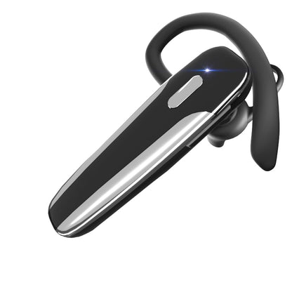 Single Ear Bluetooth Headset V5.3 Single-Ear Earpiece with Wireless Microphone 48H Battery, Bluetooth Earpiece - Handsfree for Driving/Truck Drivers, Compatible with iPhone, Android, Samsung - color: Glossy Black
