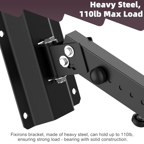 Speaker Wall Mount Heavy Duty Adjustable | For 4positions& 180° Rotation PA Speaker Mount Support Up to 120lbs Wall Speakers Mount Black 2 Packs