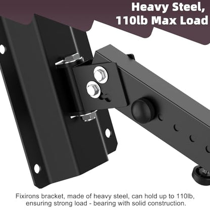 Speaker Wall Mount Heavy Duty Adjustable | For 4positions& 180° Rotation PA Speaker Mount Support Up to 120lbs Wall Speakers Mount Black 2 Packs