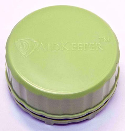 Hearing Device Protection Case - Crush & Water Resistant Hard Case for Storage and Protection of Aids, Batteries, and Other Devices (Lime Green) - color: Lime Green