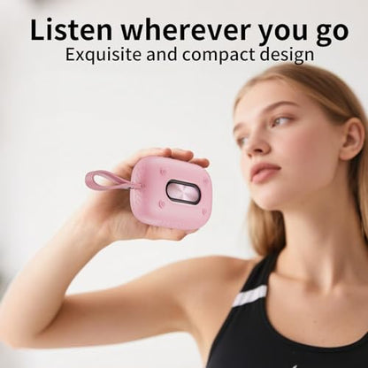 Waterproof Shower Bluetooth Speaker, Durable & Portable with Clear Sound, Ideal for Shower, Pool, Beach & Kayaking, BT 5.3 –Pink - color: Pink