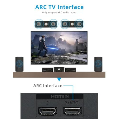 HDMI ARC Audio Extractor, AMANKA DAC Converter 192KHz Digital to Analog Audio Converter, Optical/SPDIF Coaxial HDMI ARC to Optical/SPDIF Coaxial Stereo L/R 3.5mm Jack for TV - size: ARC-DA