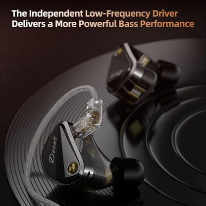 KZ Decet USB C Headphones, 5 Dynamic Driver in-Ear Monitors with 4 Tuning Switches, Clarity in All Frequency Stereo Sound Comfortable Noise Isolating Earbuds Built-in DSP with EQ (Tuning, DSP) - color: DSP, style: Tuning
