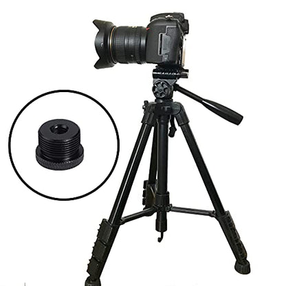 Mic Stand Adapter 1/4 Female to 5/8 Male Screw Thread Adapter Tripod Screw Adapter for Camera Monitor Microphone Stand