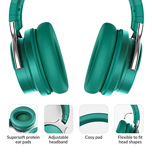 Million Sold 10 Years Classic E7 Active Noise Cancelling Headphones with Upgraded Noise Cancellation, Bluetooth Headphones Wireless with HD Sound Vivid Deep Bass, for Home Office Travel Gift Pcs - color: Green, style: E7 Wireless Active Noise Cancelling H