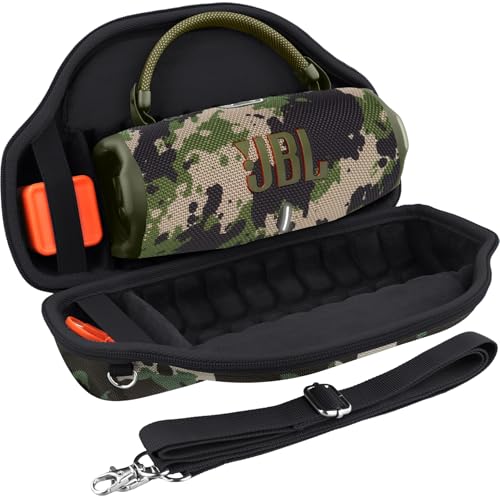 co2CREA Case for JBL Charge 6 Portable Bluetooth Speaker, Camouflage | High-Density Foam Padding, Reinforced Handle, Detachable Shoulder Strap, Compact Lightweight Design, Dust Protection - color: Camouflage Case