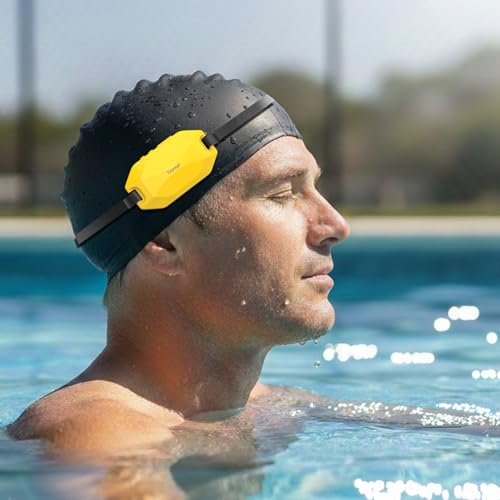 Tayogo Rock PRO W24 Swimming Headphones – Bone Conduction Waterproof Headphones for Swimming, 4-in-1 MP3 Player 32GB, Bluetooth 5.4, FM Radio (Yellow) - color: Yellow