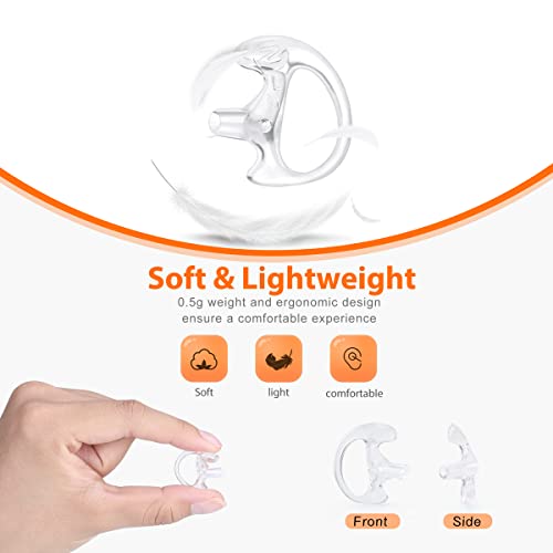 Zeadio 40-Pair Pro-Grade Covert Surveillance Earbud, Replacement Ear Insert, Silicon Earmold Earplug for Two-Way Radio Earpiece Audio Coil Tube, Compatible with Motorola/Kenwood (80pcs) - style: Pair of 40