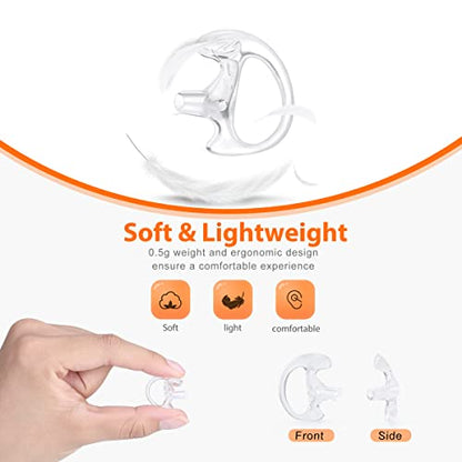 Zeadio 40-Pair Pro-Grade Covert Surveillance Earbud, Replacement Ear Insert, Silicon Earmold Earplug for Two-Way Radio Earpiece Audio Coil Tube, Compatible with Motorola/Kenwood (80pcs) - style: Pair of 40