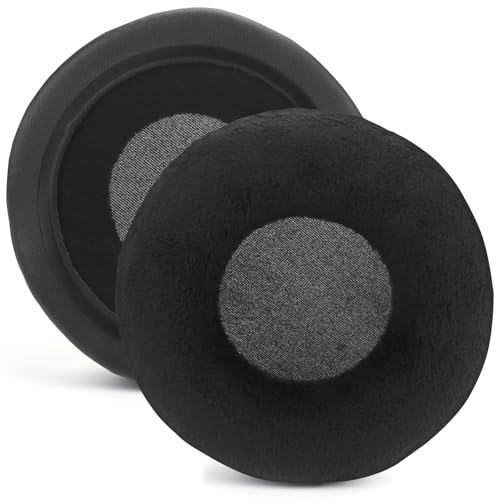 Velour Ear Pads 100 mm Universal Replacement Ear Pads Cushions Suitable Many Large Headphones Round Memory Foam Earpads Compatible with Beyerdynamic, Sennheiser, AKG, ATH, Sony & More - Black, 100mm - color: Black