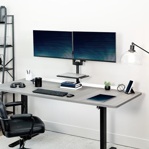 VIVO Universal Steel 14 x 10 inch Shelf Pole Mount for TV Cart, Attaches to 0.5” to 2.4” Poles, Speaker & Microphone Stands, Clamp-on Utility Storage Surface, Black, MOUNT-SF13P - size: 14 x 10 inch