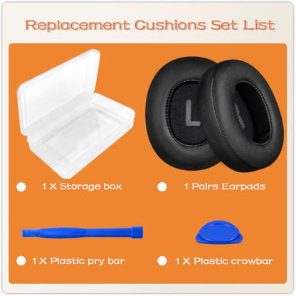 Replacement Ear Pads for JBL Tune 700BT, 710BT, 720BT, Tune 750BTNC, 760NC, 770NC Wireless Over-Ear Headphones, Ear Cushions, Ear Cups Cover Repair Parts (Black) - color: Black
