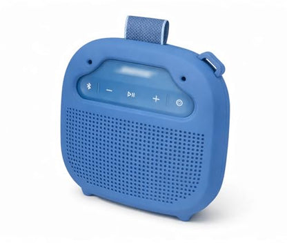alltravel Silicone Cover for Bose New SoundLink Micro Portable Bluetooth Speaker (2nd Gen) with Neck Lanyard (Dusk Blue) - color: Dusk Blue