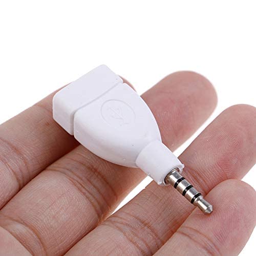 VizGiz 2 Pack Car Stereo AUX to USB Adapter 3.5mm Male to USB Female Audio Adapter for Car Radio Digital Media Receiver Head Unit Aux-in Port with MP3 Decoding Playing Music with U-Disk Flash Drive