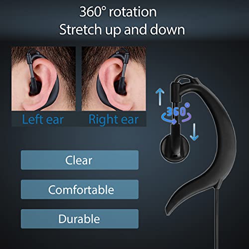 Retevis Hands Free Two Way Radio Headset with Mic, for RT22/RT68/RT21/H777