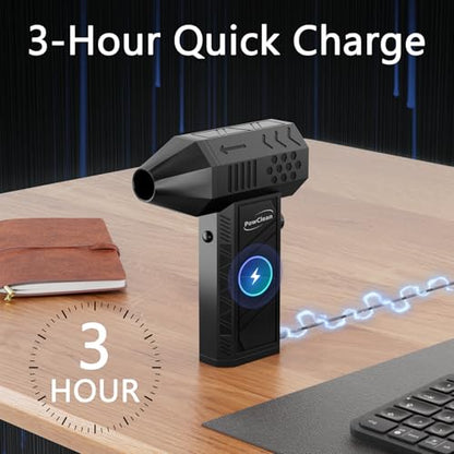 Compressed Air Duster, Electric Air Duster, Super Powerful 130000RPM Mini Air Blower Gun,Dust Blower for Computer Keyboard, Car Cleaning, Home, and Outdoor Use