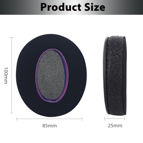 Adhiper Cooling Ear Pads for Sony WH-CH720N WH-CH710N, Black Purple Style | Upgraded Cooling Gel Headphone Earpads for Sony WH-XB900N WH-CH700N, Comfort Foam Added Thickness, Special Edition - color: Black+Purple-Upgraded Gel