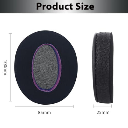 Adhiper Cooling Ear Pads for Sony WH-CH720N WH-CH710N, Black Purple Style | Upgraded Cooling Gel Headphone Earpads for Sony WH-XB900N WH-CH700N, Comfort Foam Added Thickness, Special Edition - color: Black+Purple-Upgraded Gel