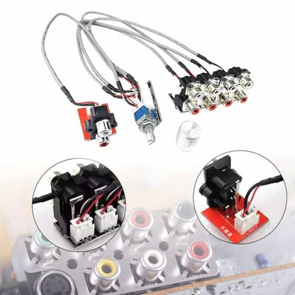 Signal Switch Board Audio Input Source Selector Switching RCA Stereo Source DIY Assembled Board Compact Design Rotary Knob Suitable for