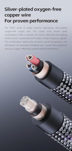 FiiO Trust Series RCA to RCA Coaxial Digital Audio Cable, 75Ω S/PDIF Silver-Plated OFC Interconnect Cable for DACs, CD Players, DAC/Amps, Streamers and HiFi Audio Systems (5ft)