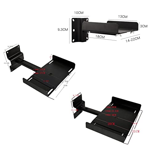 Speaker Stand Audio Stand Wall Mount Speaker Stand Surround Sound Wall Shelf Bookshelf Hanger for Home Theater, Office, Meeting Room Speaker Stands(18cm) - size: 18cm
