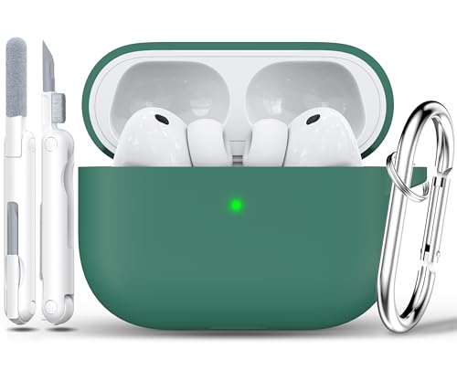 RFUNGUANGO Silicone Protective Case for AirPods Pro 3, Pine Green - color: Pro 3‑SIL‑Pine Green