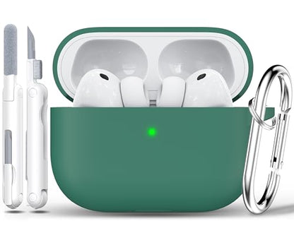 RFUNGUANGO Silicone Protective Case for AirPods Pro 3, Pine Green - color: Pro 3‑SIL‑Pine Green